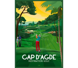Affiche DOZ Cap d'Agde Golf International homme
