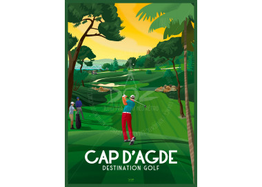 Affiche DOZ Cap d'Agde Golf International homme