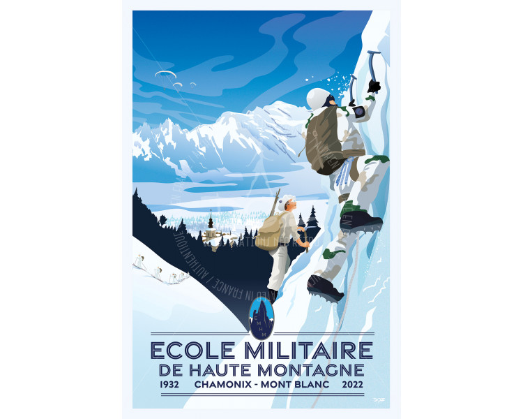 Poster DOZ Military School of High Mountain Chamonix Poster DOZ Military School of High Mountain Chamonix