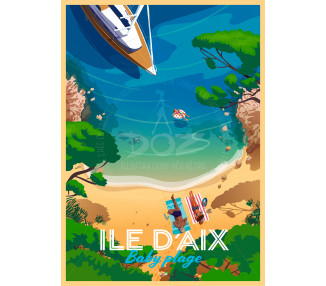 Affiche DOZ Ile d'Aix Baby plage
