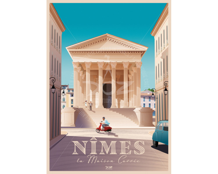 Affiche DOZ Nîmes - Maison Carrée Affiche DOZ Nîmes - Maison Carrée