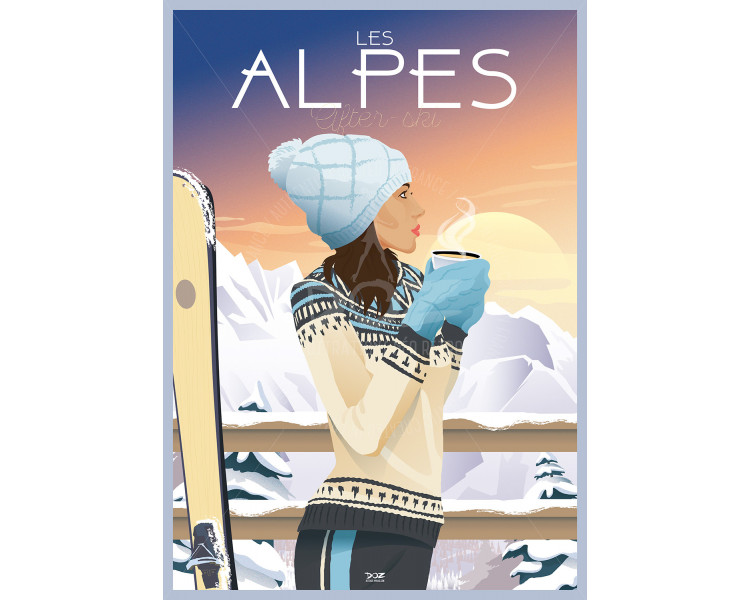 Affiche DOZ Les Alpes - After ski Affiche DOZ Les Alpes - After ski