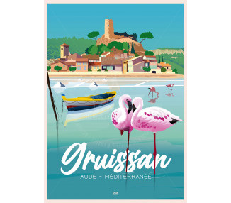 Affiche DOZ Gruissan Aude marais et cité
