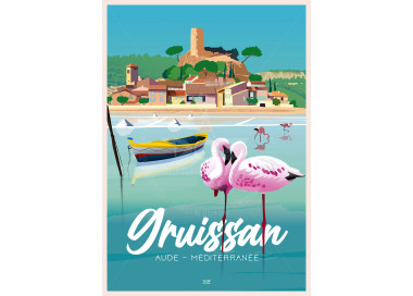 Affiche DOZ Gruissan Aude marais et cité