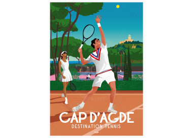 Affiche DOZ Cap d'Agde Tennis Centre International
