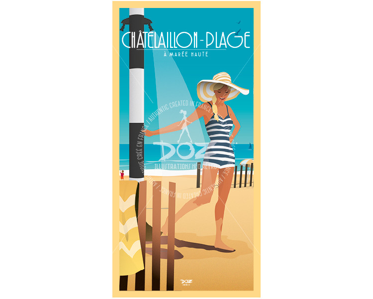 Carte Postale Châtelaillon-plage - Marée Haute Carte Postale Châtelaillon-plage - Marée Haute