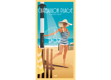 Carte Postale Châtelaillon-plage - Marée Haute