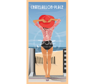 Carte postale - Chatelaillon-plage - Chapeau rouge