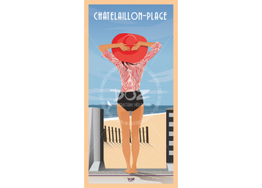 Carte postale - Chatelaillon-plage - Chapeau rouge
