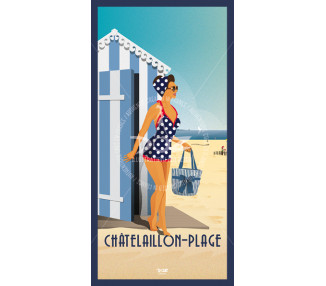 Carte postale - Chatelaillon-plage - La cabine
