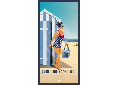 Carte postale - Chatelaillon-plage - La cabine