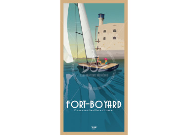 Carte postale - Fort Boyard - voilier