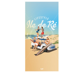 Carte Postale - Ile de Ré - After-surf - Méhari blanche