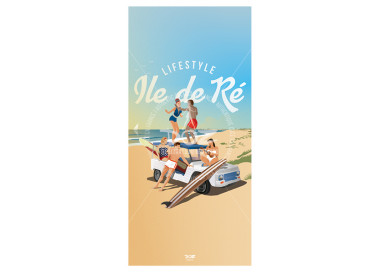 Carte Postale - Ile de Ré - After-surf - Méhari blanche