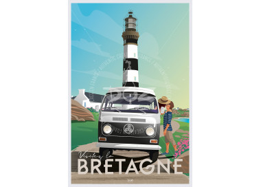 Poster DOZ Bretagne - Combi and lighthouse