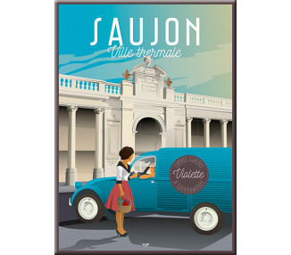 Magnet Saujon - Ville Thermale - 2cv fourgonnette