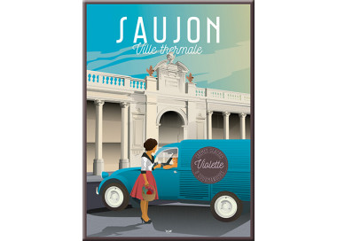 Magnet Saujon - Ville Thermale - 2cv fourgonnette