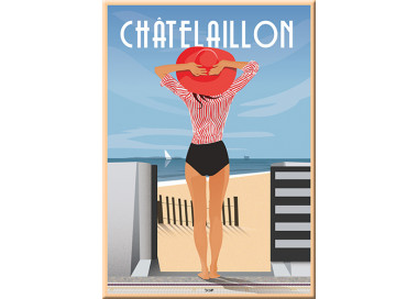 Magnet Châtelaillon-plage - Chapeau rouge