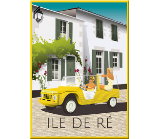 Magnet Ile de Ré - Méhari jaune