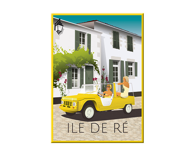 Magnet Ile de Ré - Méhari jaune