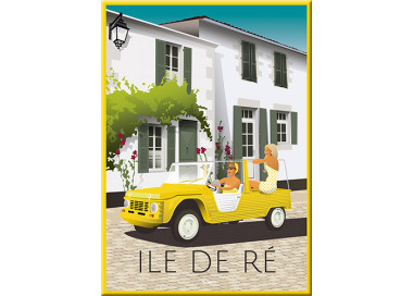 Magnet Ile de Ré - Méhari jaune