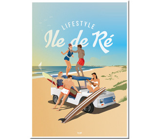 Magnet - Ile de Ré - After-surf - Méhari blanche