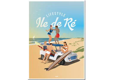 Magnet - Ile de Ré - After-surf - Méhari blanche