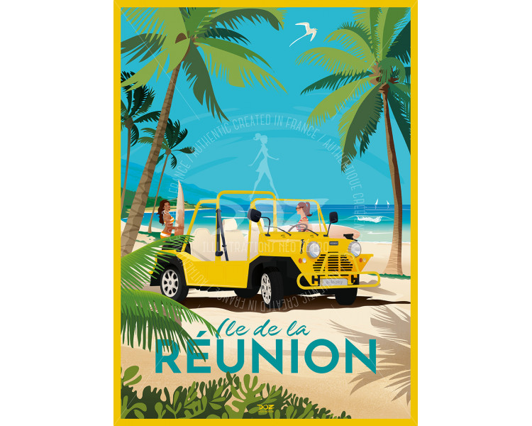 Affiche DOZ - Ile de la Réunion - NoSmoke Surf Affiche DOZ - Ile de la Réunion - NoSmoke Surf