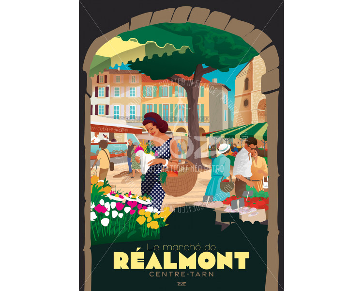 Affiche DOZ - Le marché de Réalmont - Centre Tarn