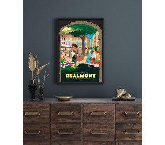 DOZ poster - The market of Réalmont - Centre Tarn