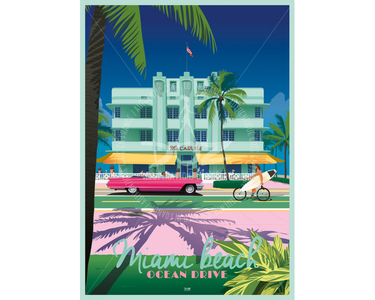 Poster DOZ Miami Beach - Ocean Drive Poster DOZ Miami Beach - Ocean Drive