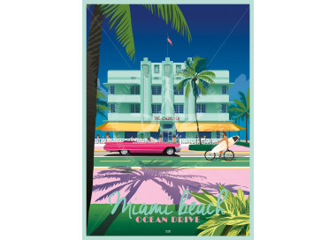 Poster DOZ Miami Beach - Ocean Drive