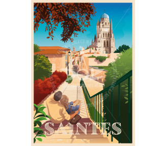 Affiche DOZ - Saintes - Cathédrale