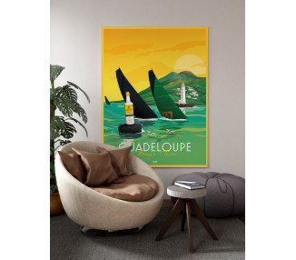Affiche DOZ La Guadeloupe - La Route du Rhum - Basse Terre