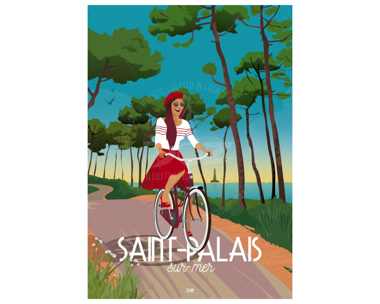 Affiche DOZ Saint-Palais-Sur-Mer - La Grande Côte Affiche DOZ Saint-Palais-Sur-Mer - La Grande Côte