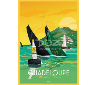 Affiche DOZ La Guadeloupe - La Route du Rhum - Basse Terre