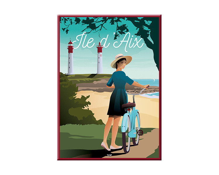 Magnet - Ile d'Aix - lighthouses and bike