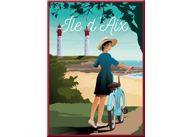 Magnet - Ile d'Aix - lighthouses and bike