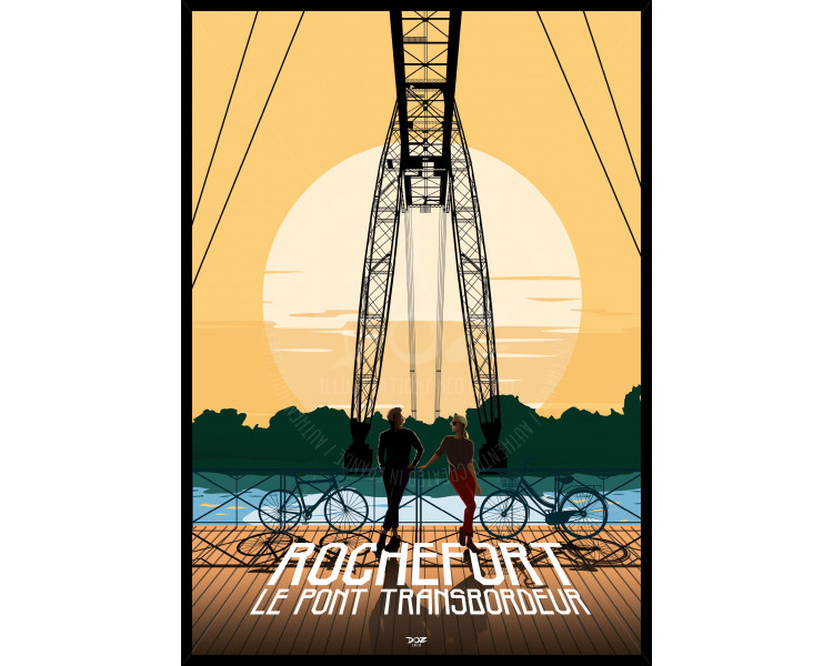 Affiche DOZ Rochefort-sur-mer - Le pont Transbordeur