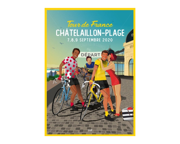 Affiche DOZ Chatelaillon-Plage Tour de France