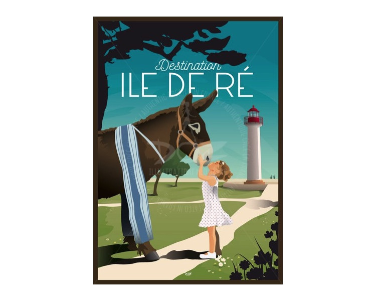 Affiche DOZ Ile de Ré - Ane en culotte Affiche DOZ Ile de Ré - Ane en culotte