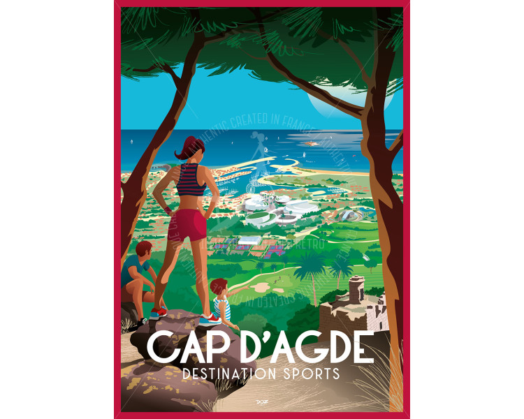 Affiche DOZ Cap d'Agde le sport Affiche DOZ Cap d'Agde le sport