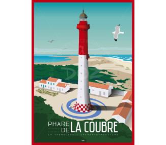 Affiche DOZ Phare de la Coubre - vue du ciel