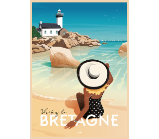 Affiche DOZ Bretagne - la baigneuse