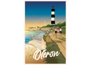 Poster DOZ Ile d'Oléron - The Chassiron lighthouse and the cliffs