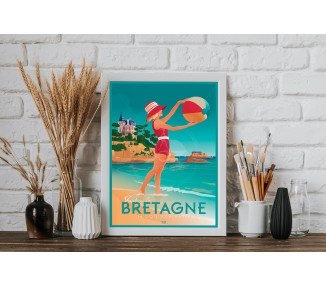 Affiche DOZ Bretagne - La Côte d'Emeraude