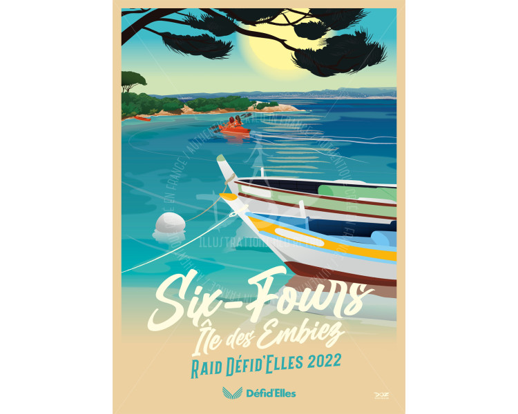 Affiche DOZ Six Fours - Île des Embiez - Raid Défid'Elles 2022 Affiche DOZ Six Fours - Île des Embiez - Raid Défid'Elles 2022