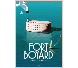 Affiche DOZ Fort Boyard - vue oiseau
