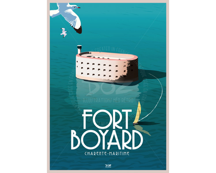 Affiche DOZ Fort Boyard - vue oiseau Affiche DOZ Fort Boyard - vue oiseau