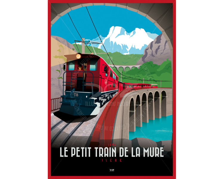 Poster DOZ the Little Train of the Mure Isère Alpes